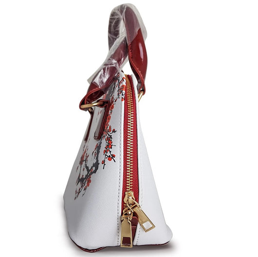 Красива дамска чанта с флорален принт - Lombardy